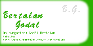 bertalan godal business card